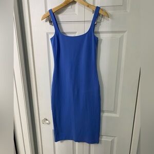 Cornflower blue midi dress